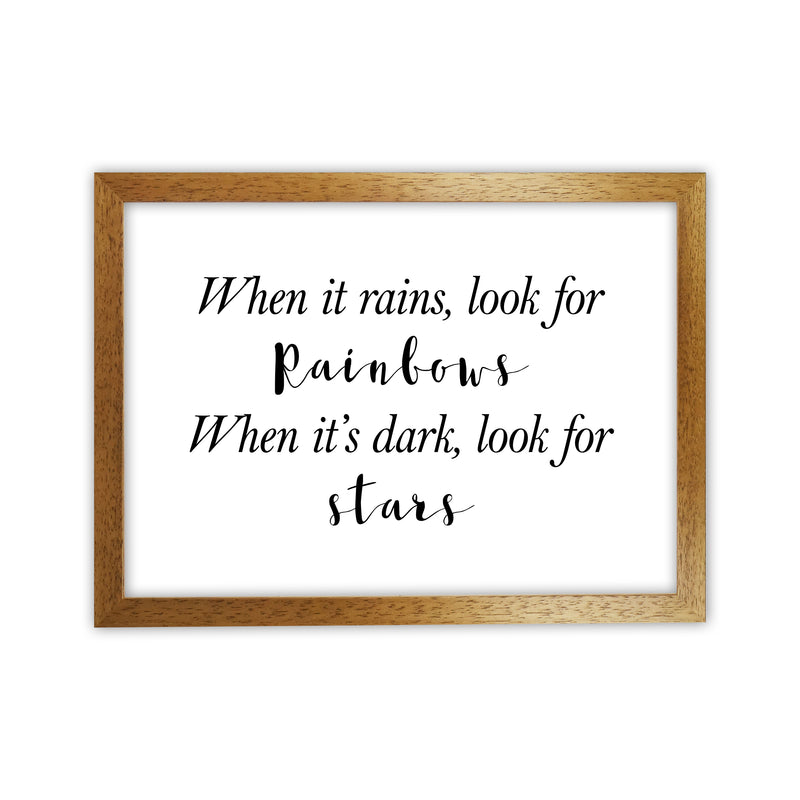 When It Rains  Art Print by Pixy Paper Oak Grain