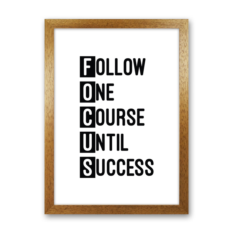 Focus Black  Art Print by Pixy Paper Oak Grain