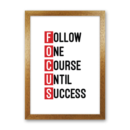 Focus Red  Art Print by Pixy Paper Oak Grain
