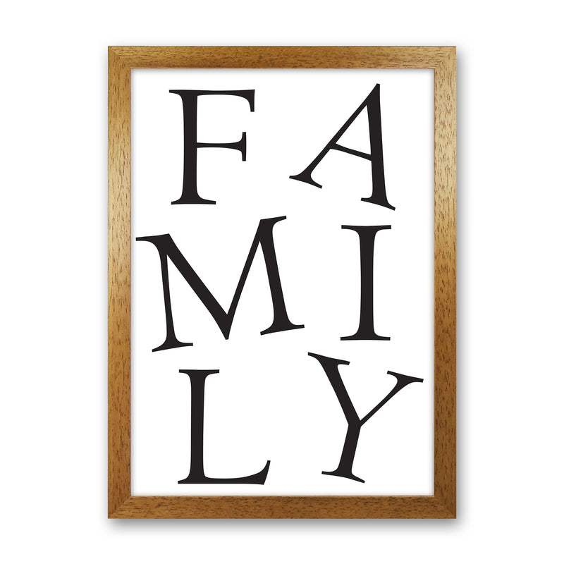 Family  Art Print by Pixy Paper Oak Grain