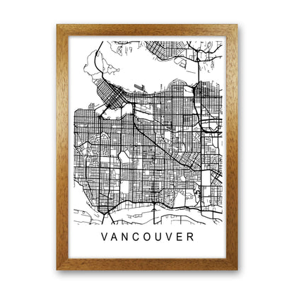 Vancouver Map Art Print by Pixy Paper Oak Grain
