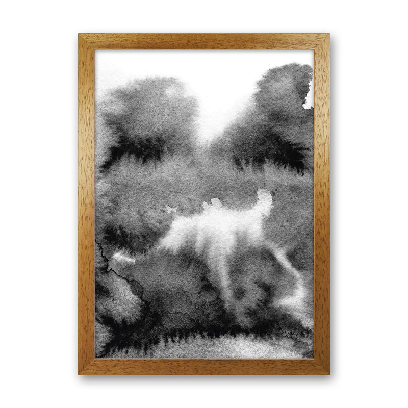 Majestic Monochrome Watercolour 17 Art Print by Pixy Paper Oak Grain