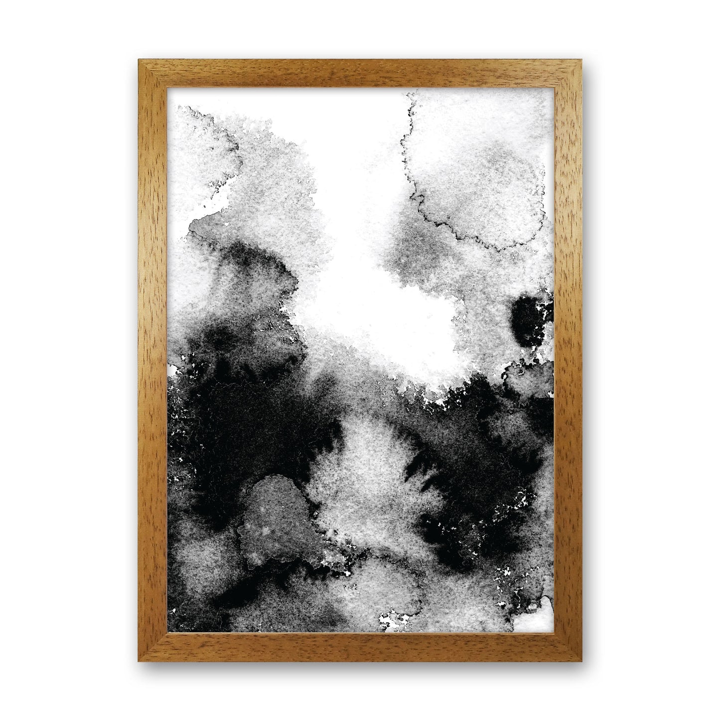 Majestic Monochrome Watercolour 12 Art Print by Pixy Paper Oak Grain