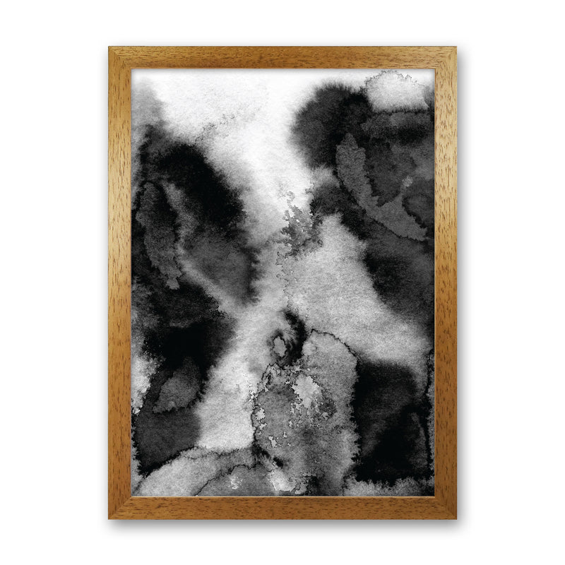 Majestic Monochrome Watercolour 11 Art Print by Pixy Paper Oak Grain