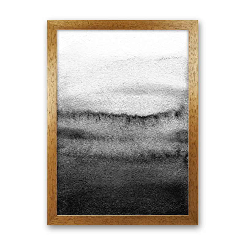 Majestic Monochrome Watercolour 18 Art Print by Pixy Paper Oak Grain