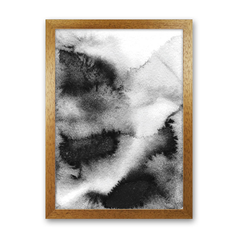 Majestic Monochrome Watercolour 03 Art Print by Pixy Paper Oak Grain