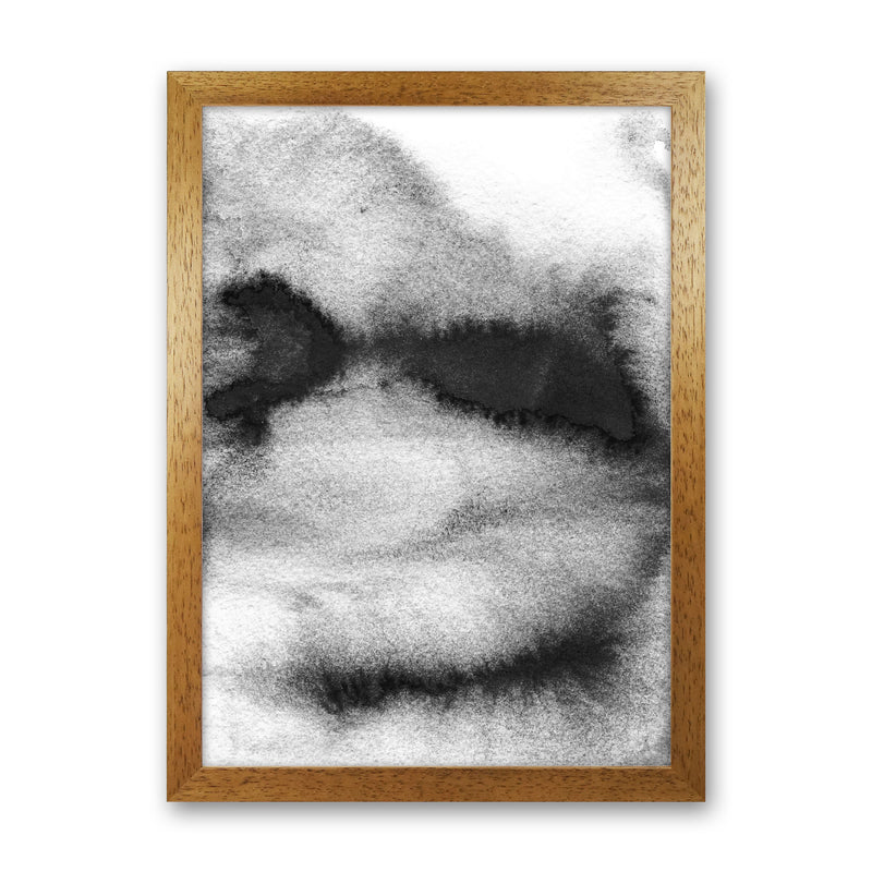 Majestic Monochrome Watercolour 08 Art Print by Pixy Paper Oak Grain