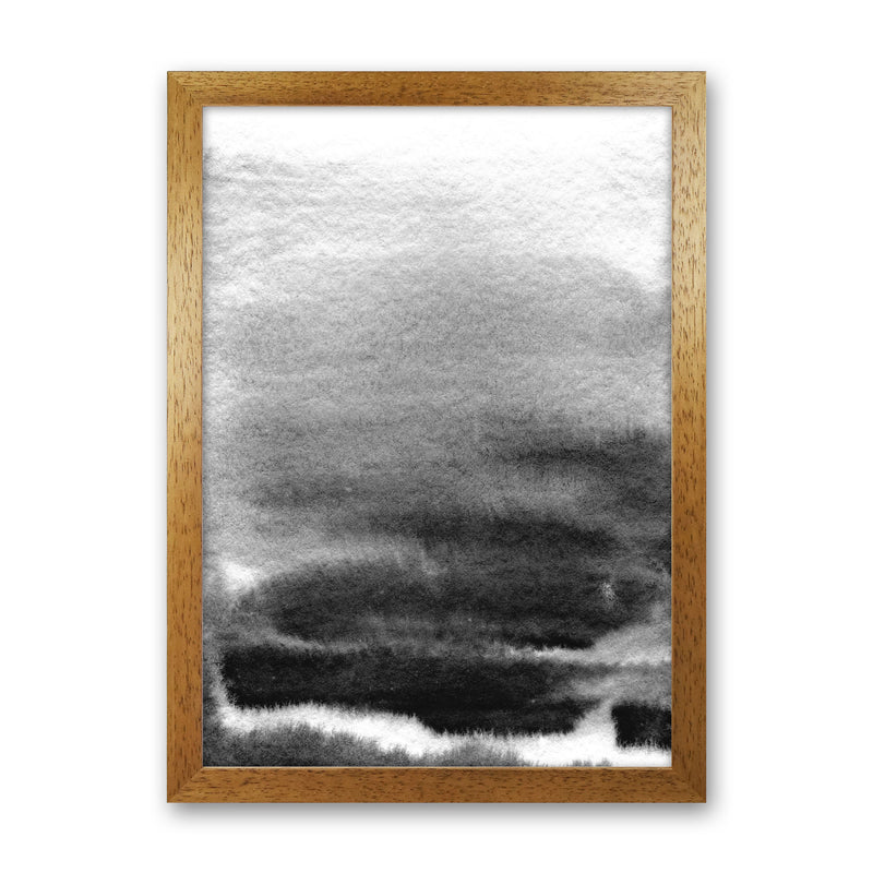 Majestic Monochrome Watercolour 02 Art Print by Pixy Paper Oak Grain