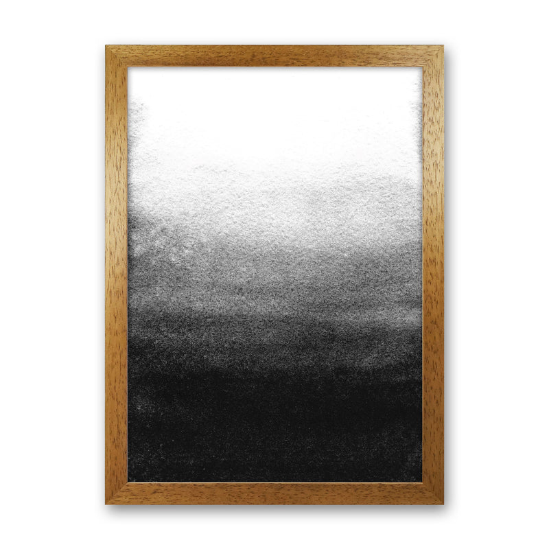 Majestic Monochrome Watercolour 07 Art Print by Pixy Paper Oak Grain