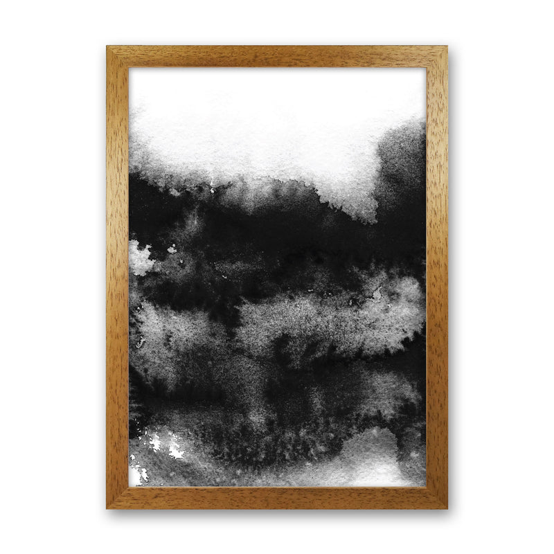Majestic Monochrome Watercolour 05 Art Print by Pixy Paper Oak Grain