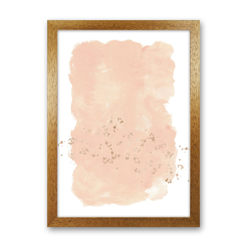 Aztec Blush Watercolour Art Print by Pixy Paper Oak Grain