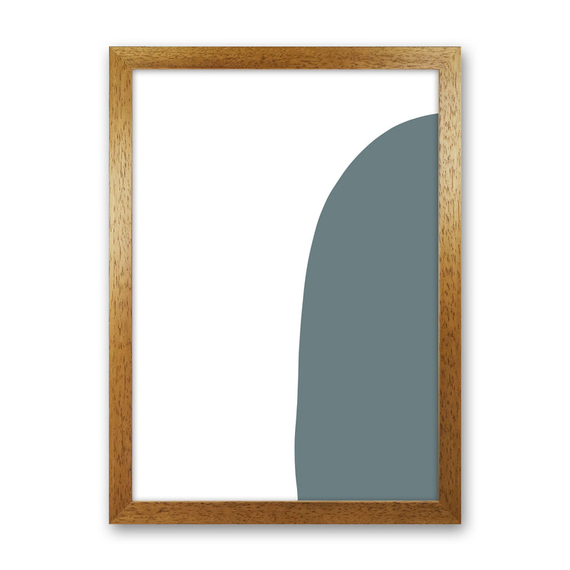 Inspired Teal Half Stone Right Art Print by Pixy Paper Oak Grain