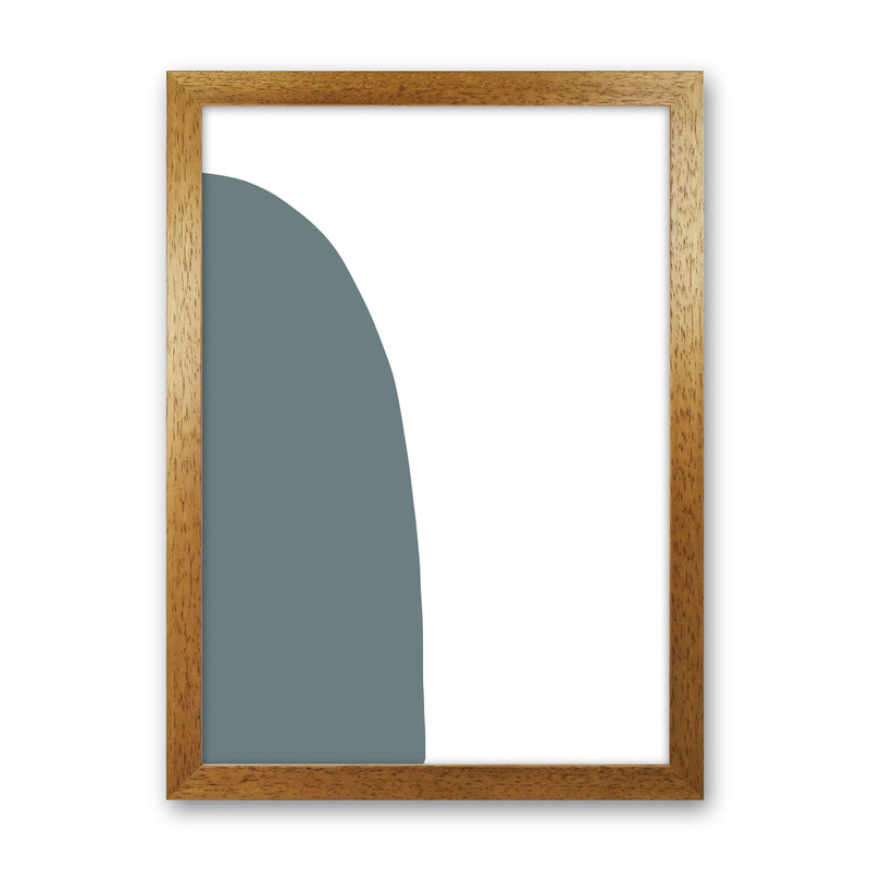 Inspired Teal Half Stone Left Art Print by Pixy Paper Oak Grain