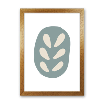 Inspired Teal Floral Abstract Art Print by Pixy Paper Oak Grain