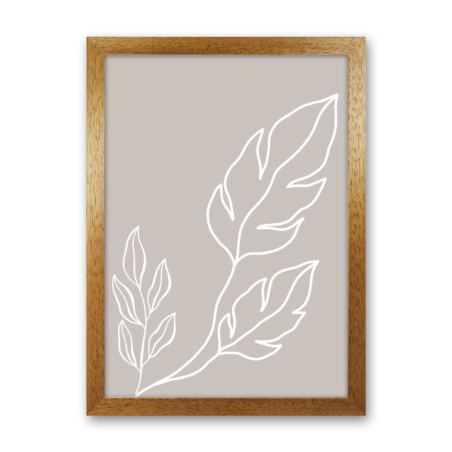Inspired Stone Plant Silhouette Art Print by Pixy Paper Oak Grain