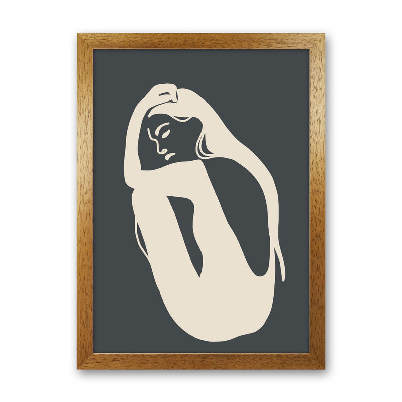 Inspired Off Black Woman Silhouette Art Print by Pixy Paper Oak Grain