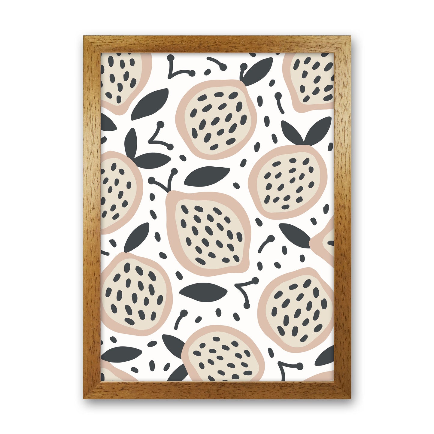 Inspired Fruit Art Print by Pixy Paper Oak Grain