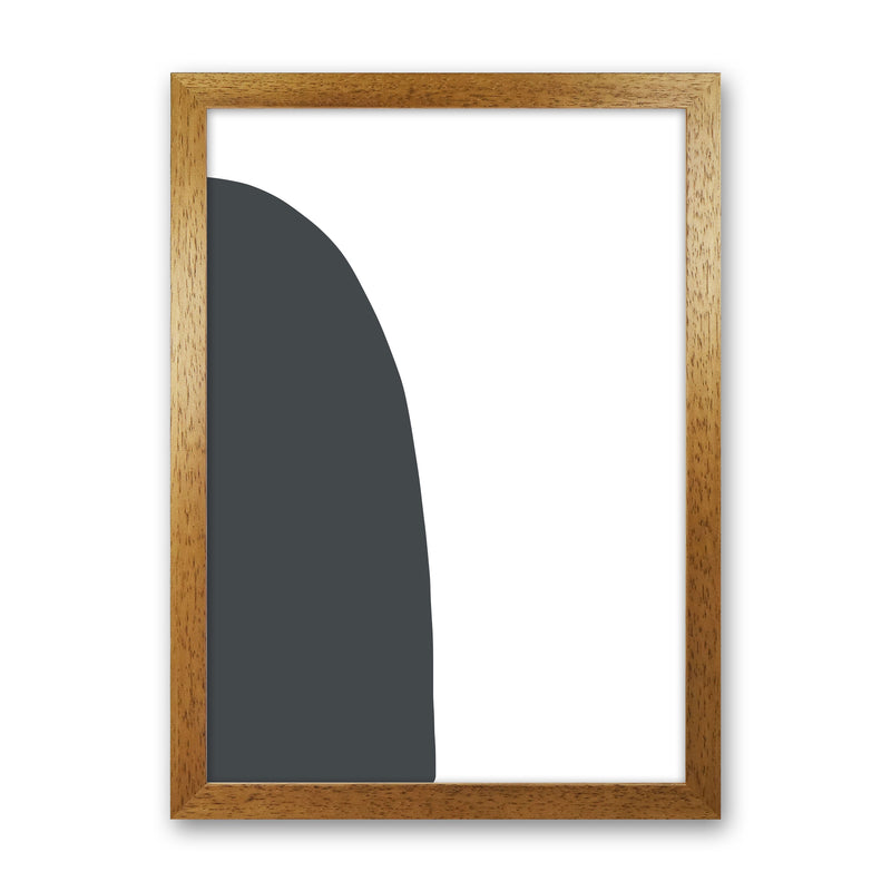 Inspired Off Black Half Stone Left Art Print by Pixy Paper Oak Grain