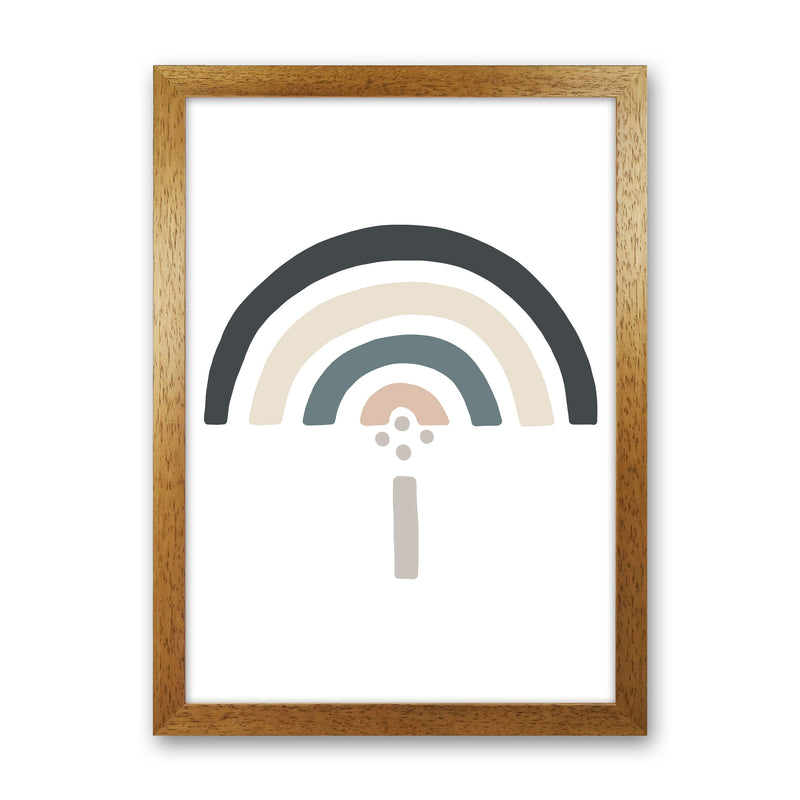 Inspired Natural Rainbow White Art Print by Pixy Paper Oak Grain