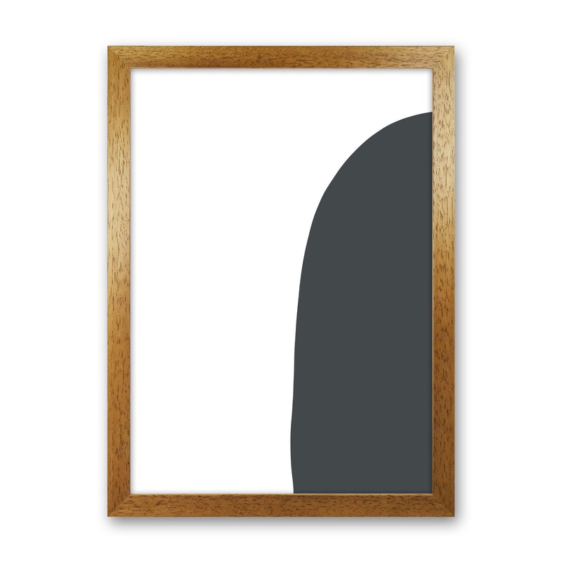 Inspired Off Black Half Stone Right Art Print by Pixy Paper Oak Grain