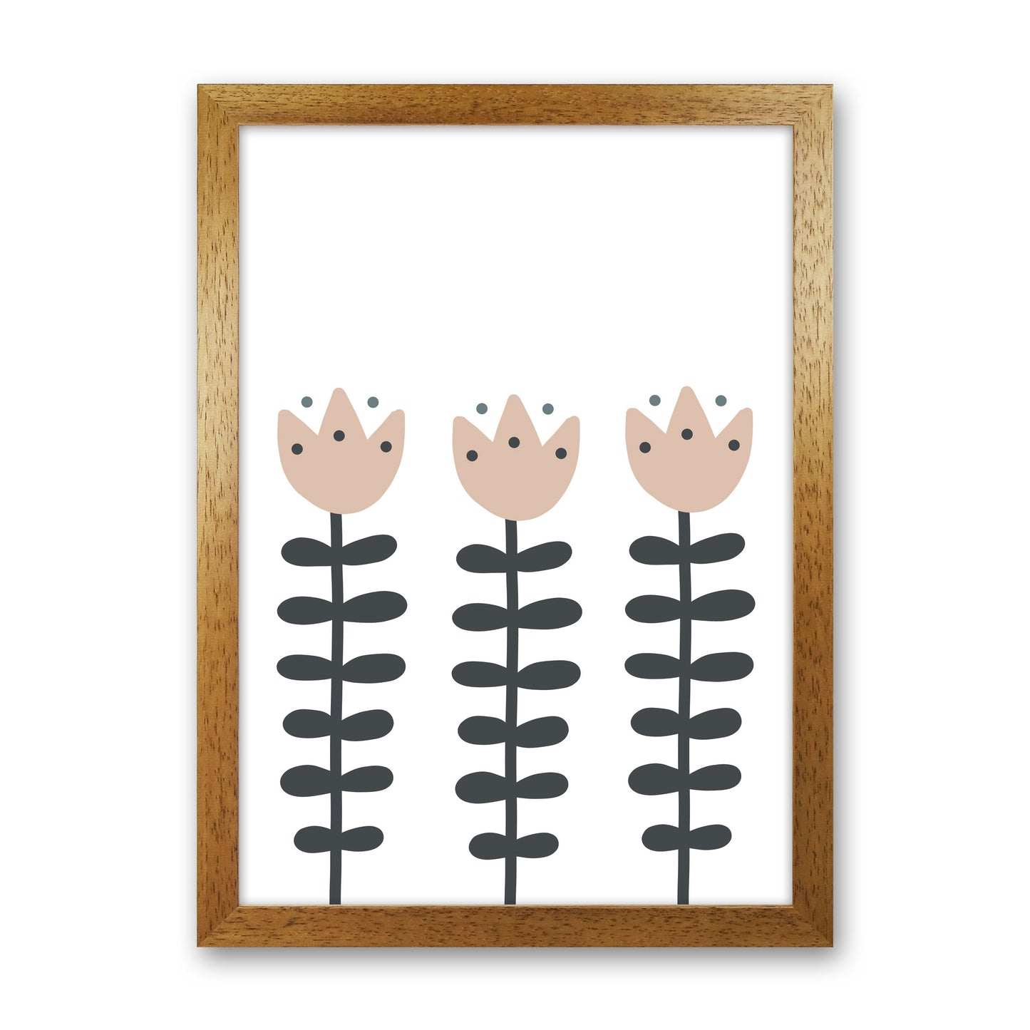 Inspired Flowers Art Print by Pixy Paper Oak Grain