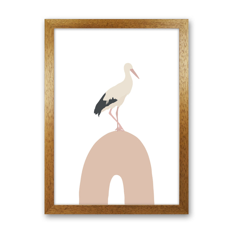 Inspired Bird on Rainbow Art Print by Pixy Paper Oak Grain