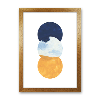 Horizon Abstract Circles  Art Print by Pixy Paper Oak Grain