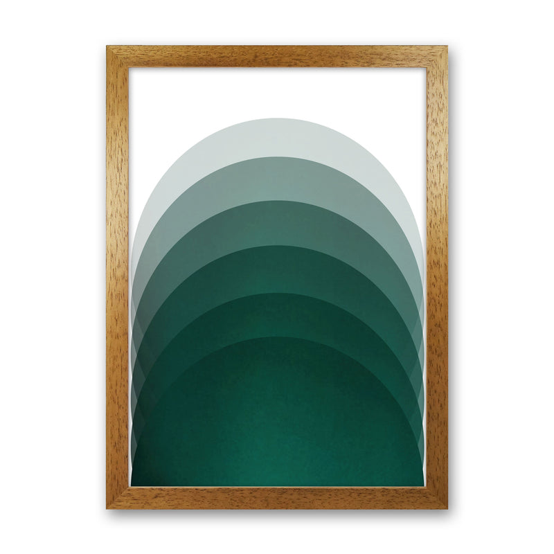 Gradient Sun rising emerald Art Print by Pixy Paper Oak Grain