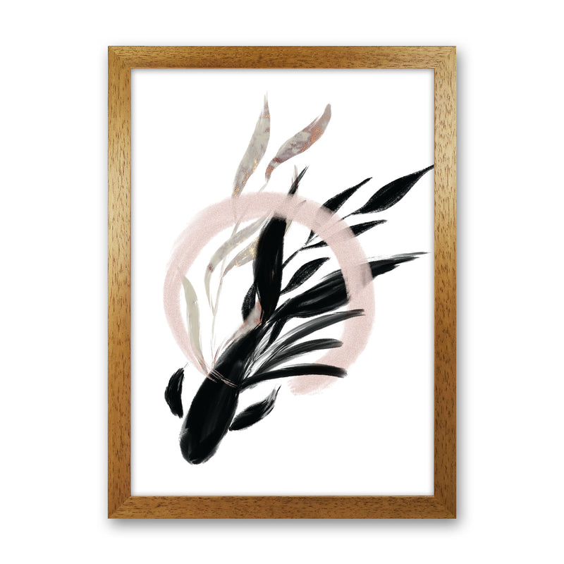 Delicate Floral Fish 02 Art Print by Pixy Paper Oak Grain