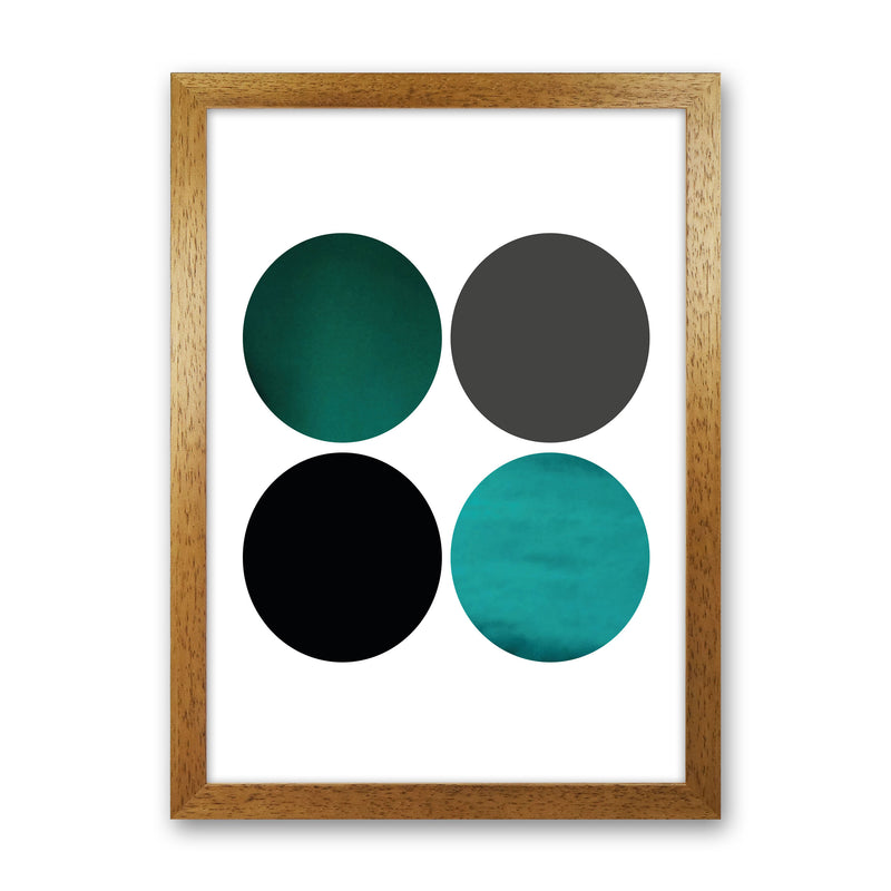 Circles Emerald Art Print by Pixy Paper Oak Grain