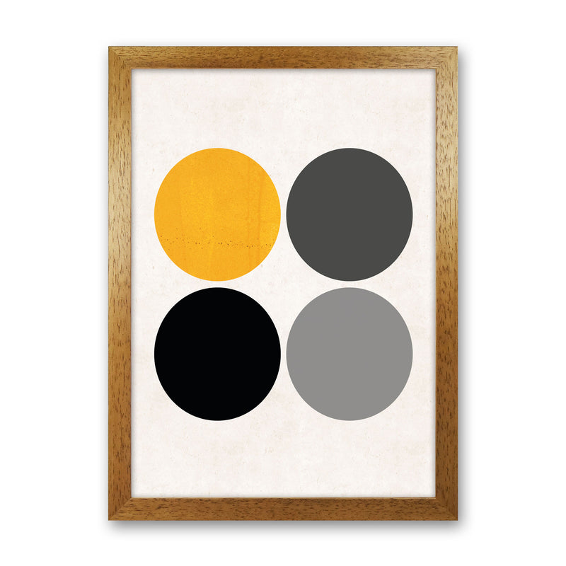 Circles Mustard Art Print by Pixy Paper Oak Grain