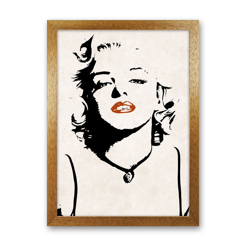 Autumn Marilyn abstract Art Print by Pixy Paper Oak Grain