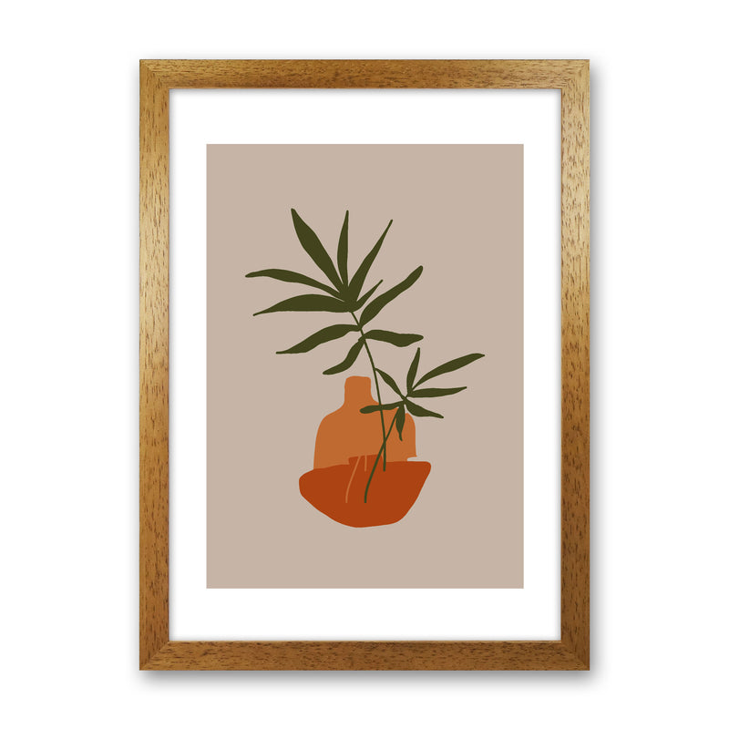 Autumn Plant abstract Art Print by Pixy Paper Oak Grain