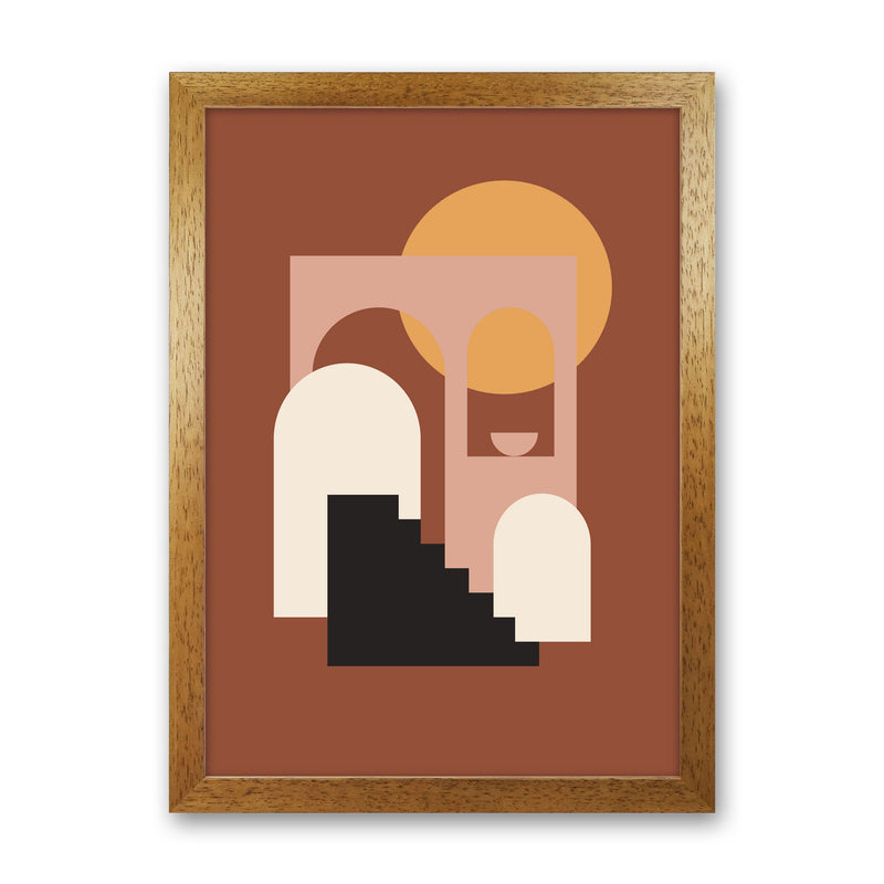 Autumn Sienna abstract Art Print by Pixy Paper Oak Grain