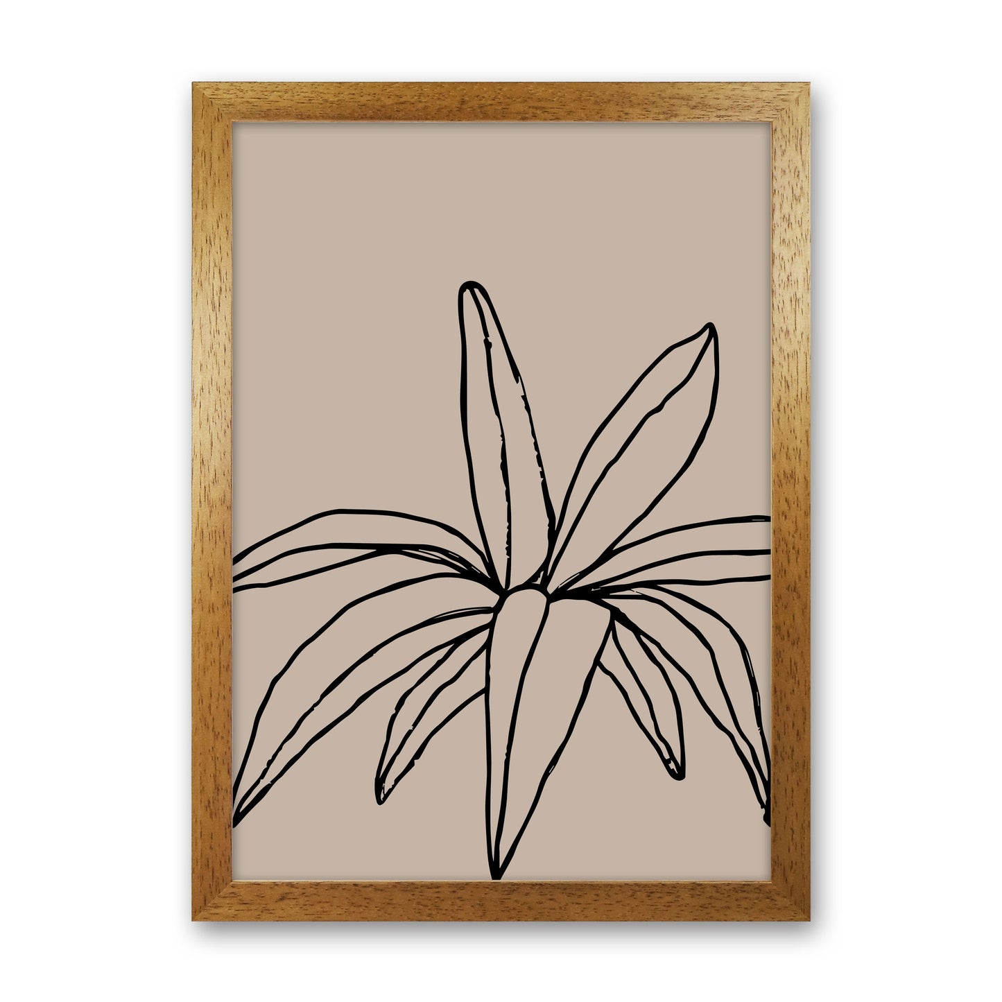 Autumn Leaf abstract Art Print by Pixy Paper Oak Grain