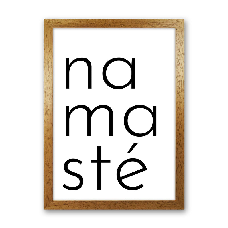 Namaste Art Print by Pixy Paper Oak Grain