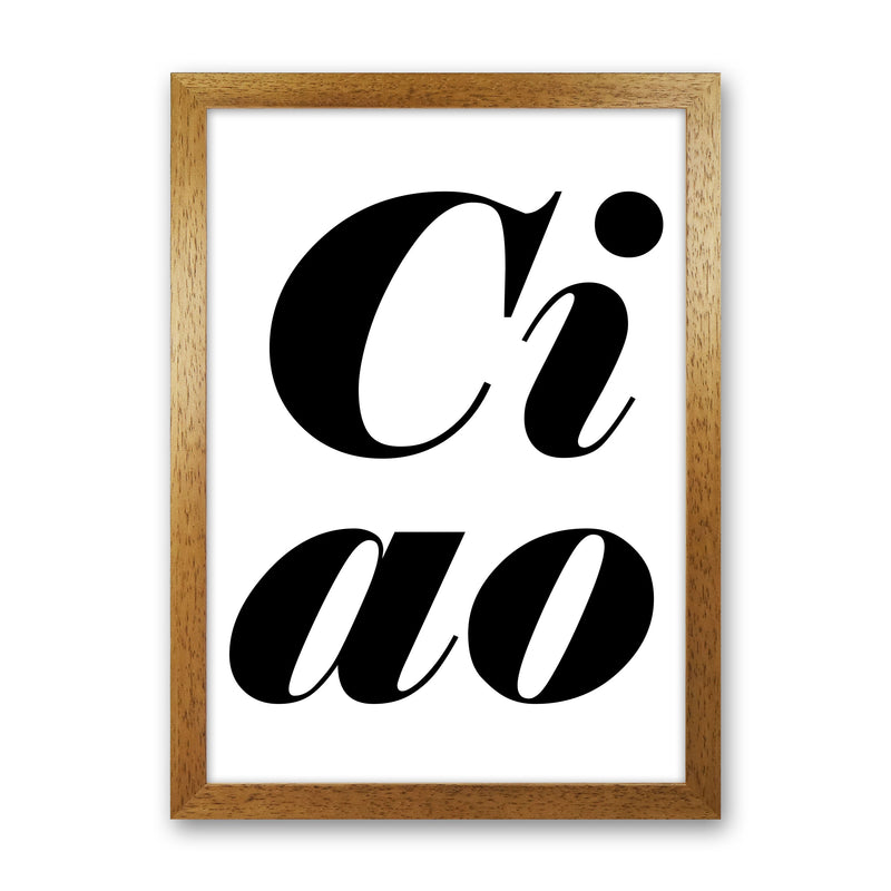 Ciao Art Print by Pixy Paper Oak Grain