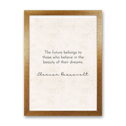 The Future - Roosevelt Art Print by Pixy Paper Oak Grain