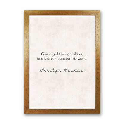 Right Shoes - Marilyn Monroe Art Print by Pixy Paper Oak Grain