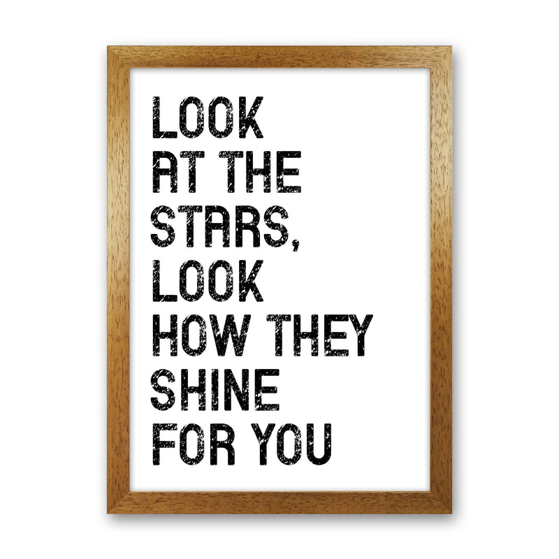 Look At The Stars Art Print by Pixy Paper Oak Grain
