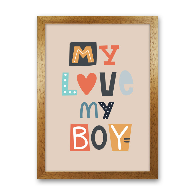 My love my boy Neutral kids Art Print by Pixy Paper