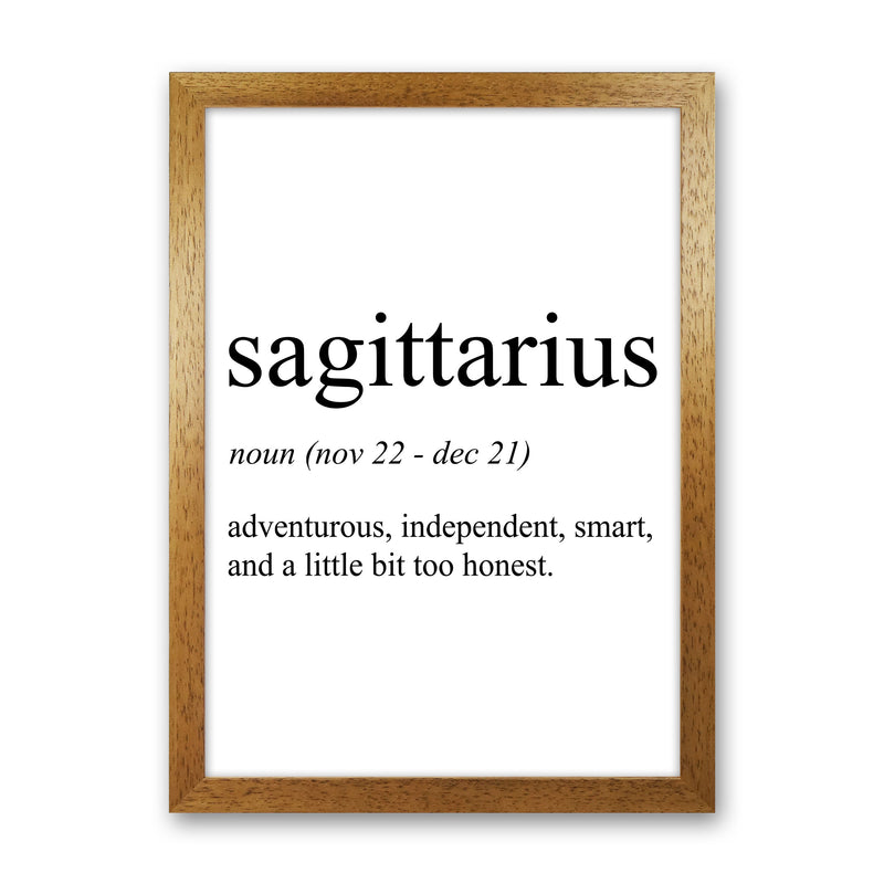 Sagittarius Definition Art Print by Pixy Paper Oak Grain