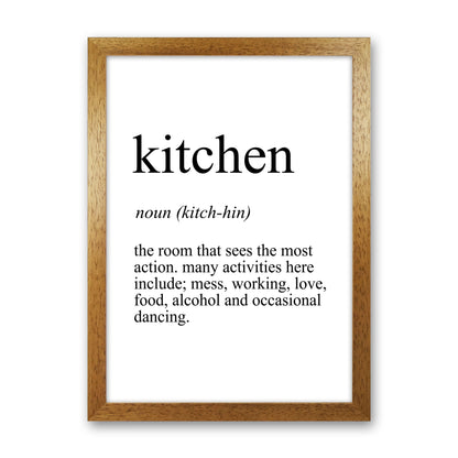 Kitchen Definition Art Print by Pixy Paper Oak Grain