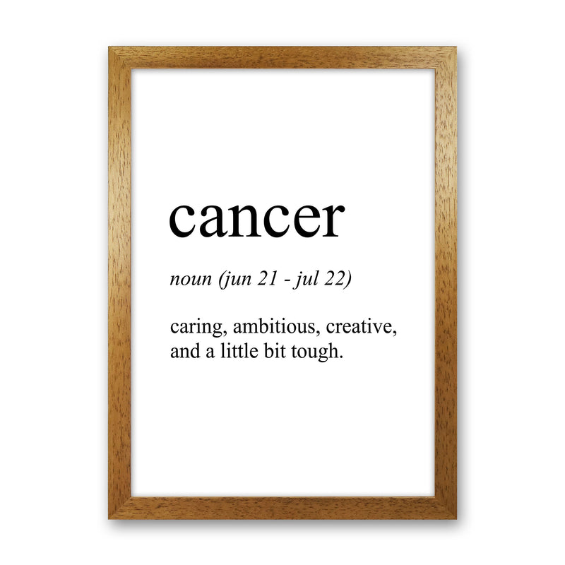 Cancer Definition Art Print by Pixy Paper Oak Grain