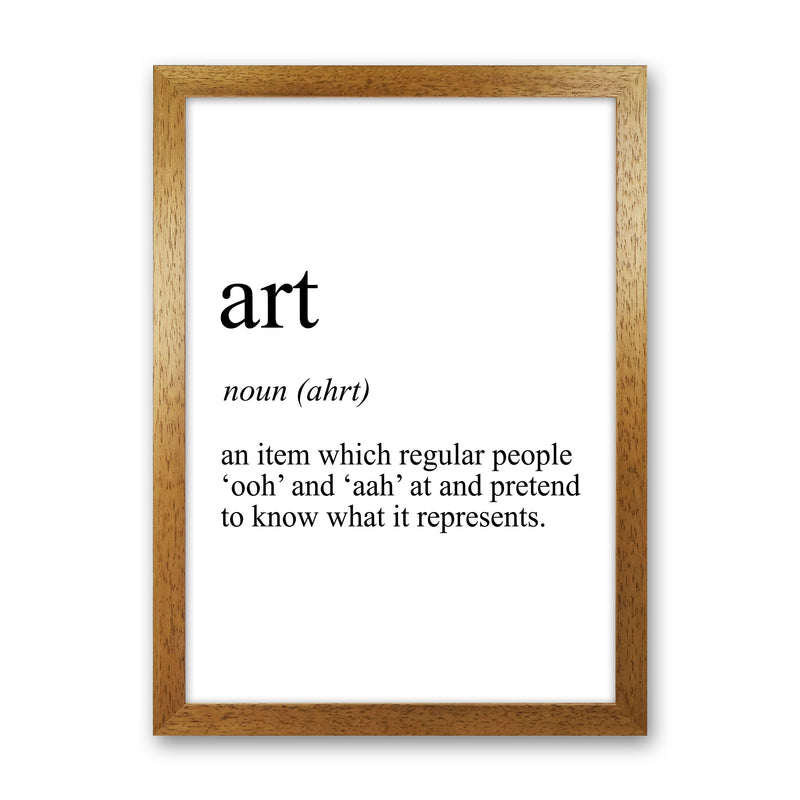 Art Definition Art Print by Pixy Paper Oak Grain