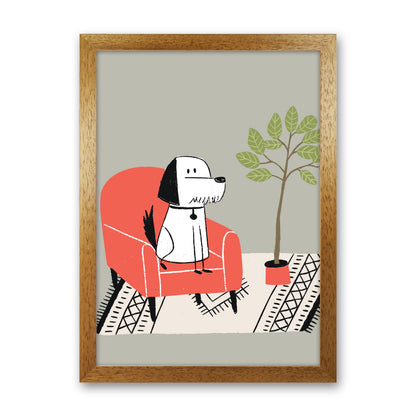 It's A Dog Life Art Print by Pixy Paper Oak Grain