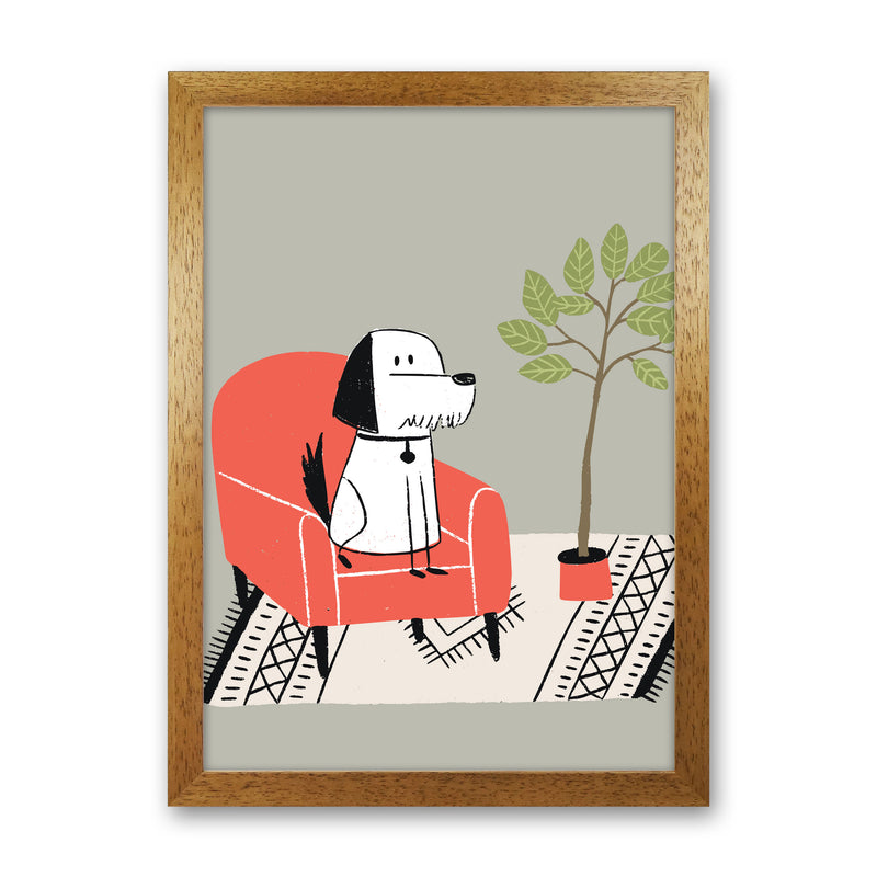 It's A Dog Life Art Print by Pixy Paper Oak Grain
