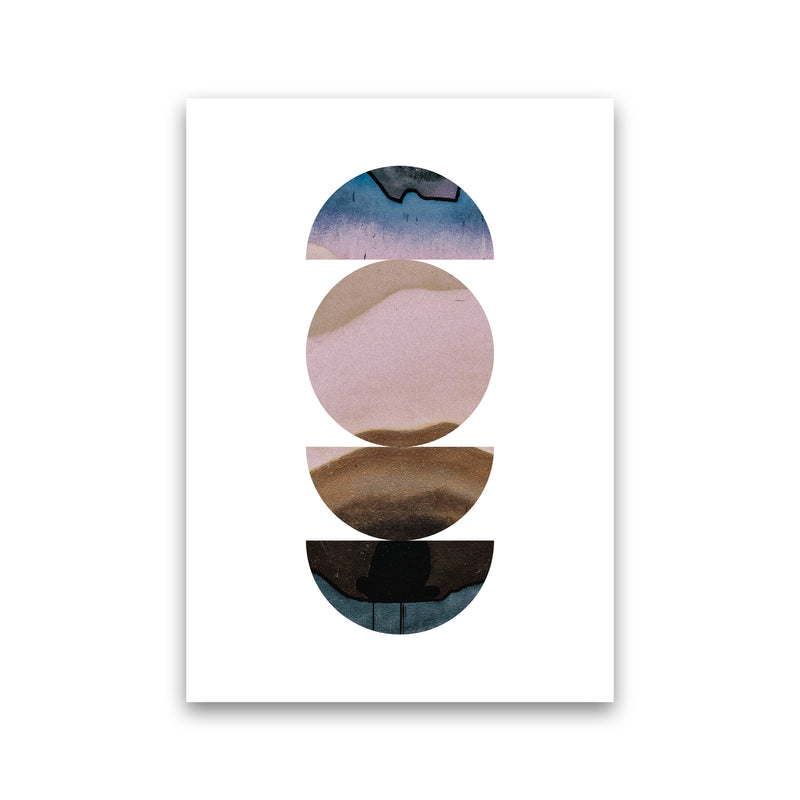 Abstract Circles White Background Modern Print Print Only