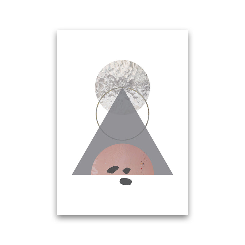Peach, Sand And Glass Abstract Triangle Modern Print Print Only