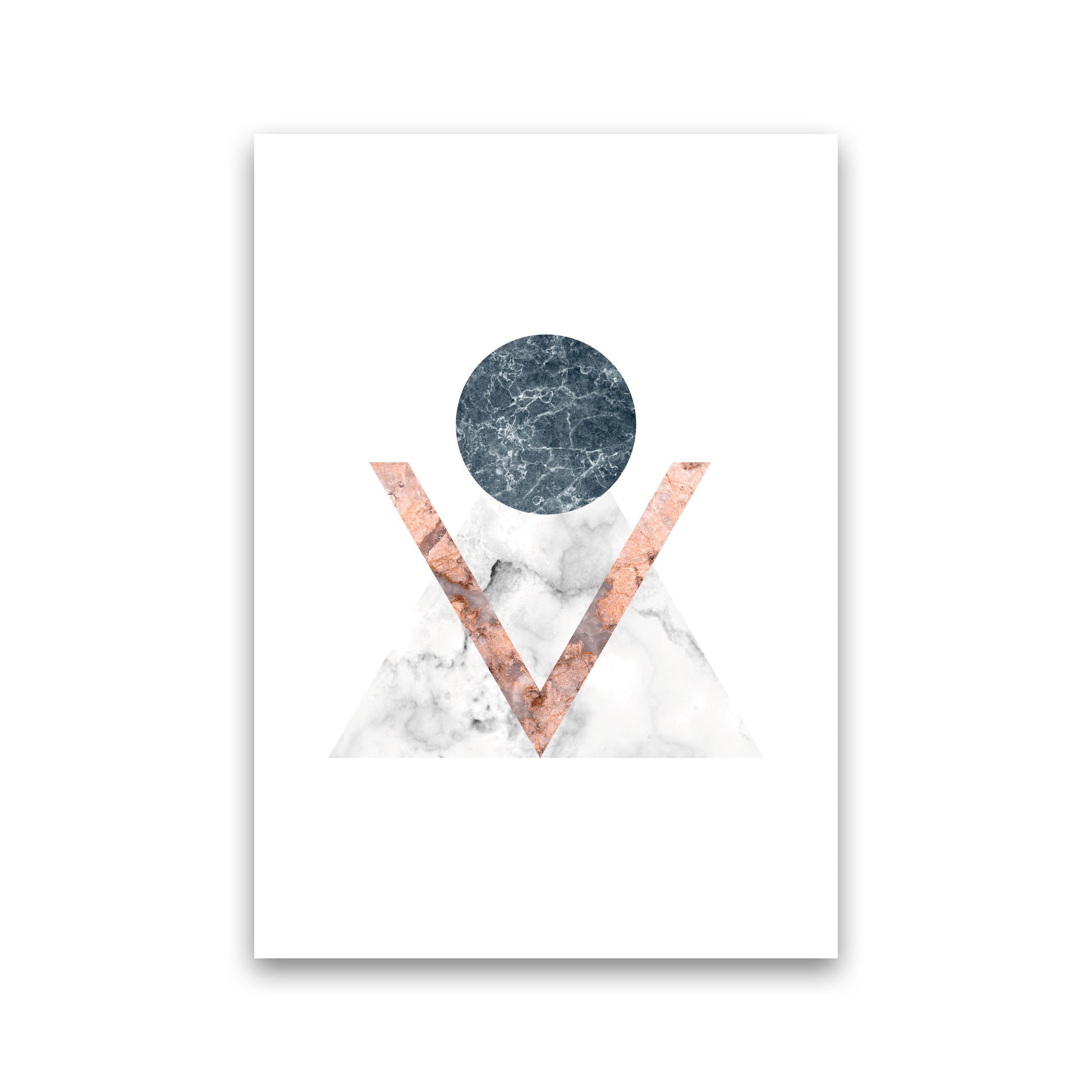 Marble Triangle Abstract Modern Print Print Only